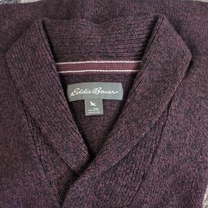 Eddie Bauer Men's V-Neck Sweater - Dark Maroon